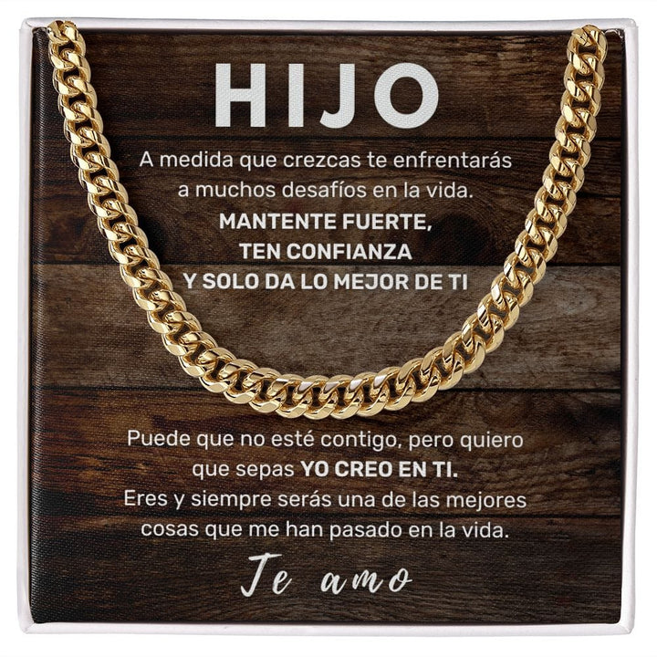 Regalo para Hijo | Mi Orgullo | Cadena de Eslabones Cubanos