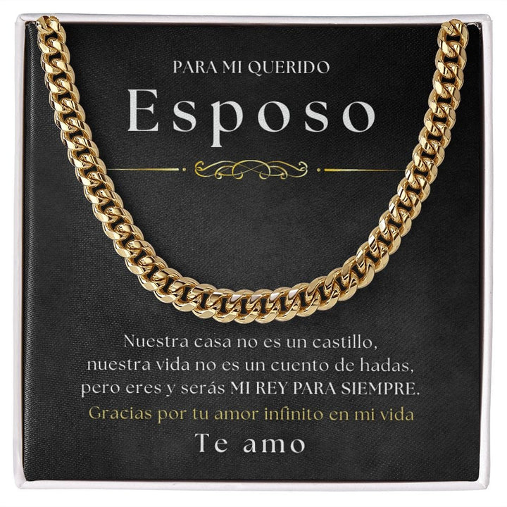 Regalo Para Esposo | Para El Amor De Mi Vida | Cadena de eslabones cubanos