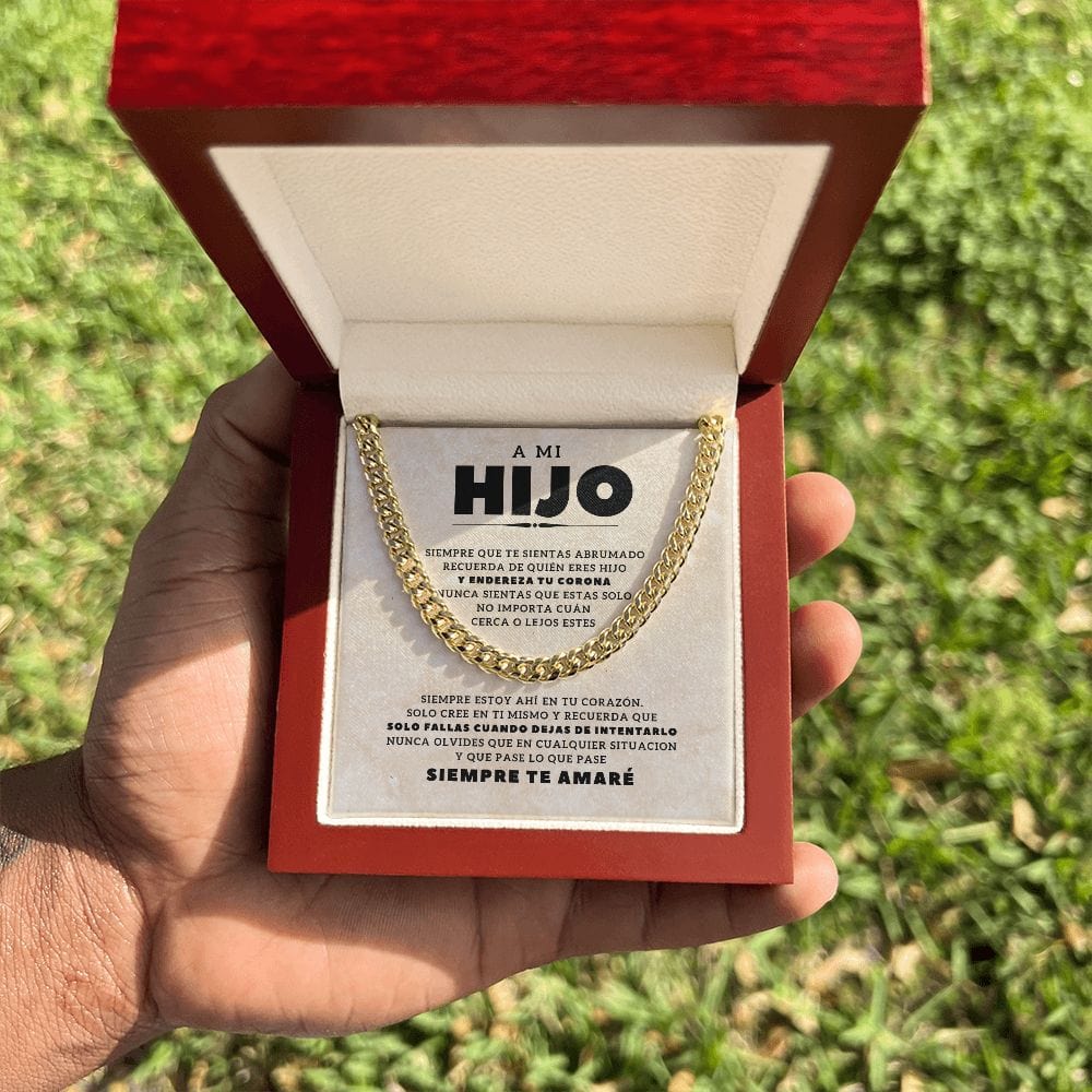 Regalo para Hijo | Te Amo | Cadena de Eslabones Cubanos