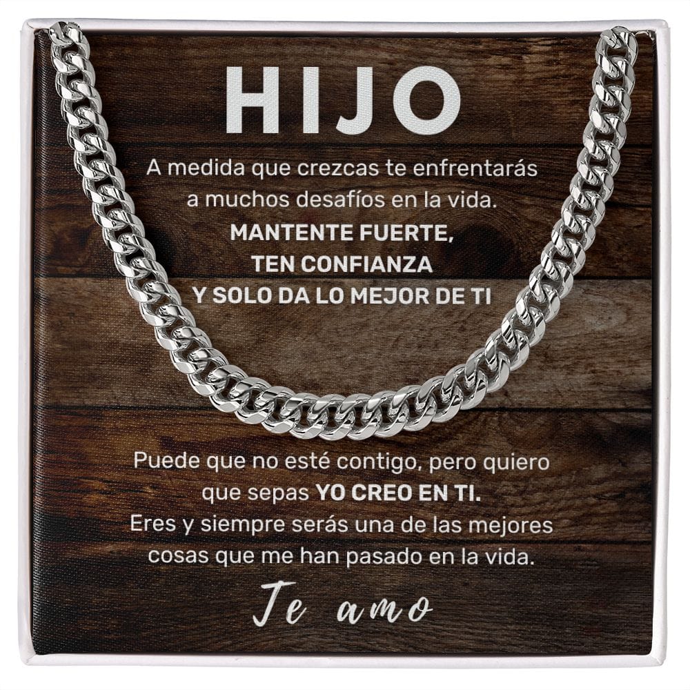 Regalo para Hijo | Mi Orgullo | Cadena de Eslabones Cubanos