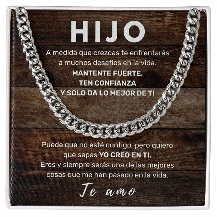 Regalo para Hijo | Mi Orgullo | Cadena de Eslabones Cubanos