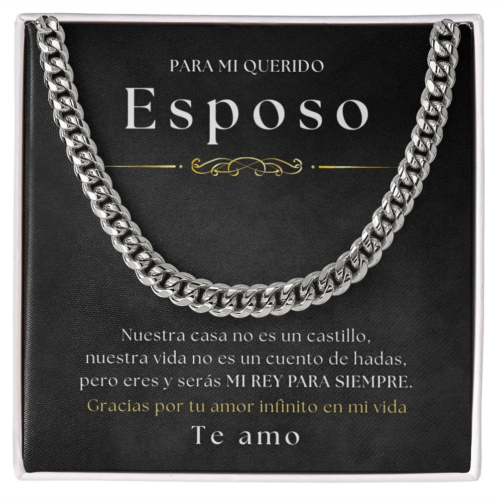 Regalo Para Esposo | Para El Amor De Mi Vida | Cadena de eslabones cubanos