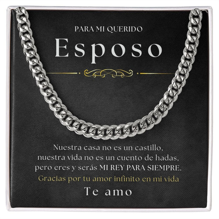 Regalo Para Esposo | Para El Amor De Mi Vida | Cadena de eslabones cubanos