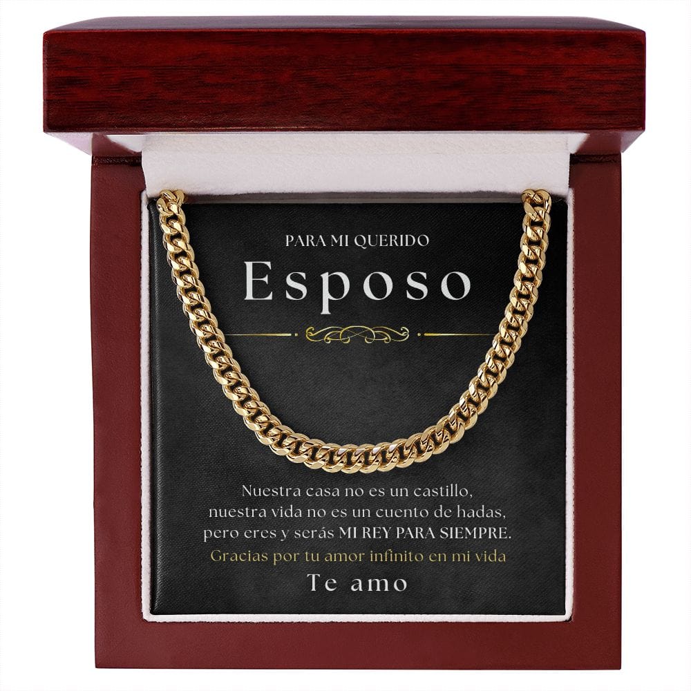 Regalo Para Esposo | Para El Amor De Mi Vida | Cadena de eslabones cubanos