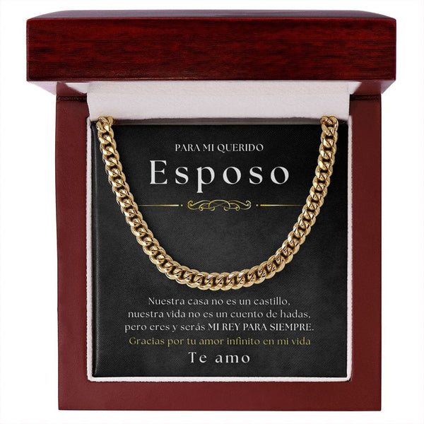 Regalo Para Esposo | Para El Amor De Mi Vida | Cadena de eslabones cubanos