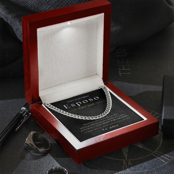 Regalo Para Esposo | Para El Amor De Mi Vida | Cadena de eslabones cubanos