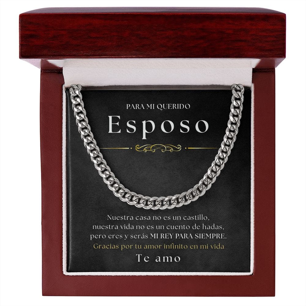 Regalo Para Esposo | Para El Amor De Mi Vida | Cadena de eslabones cubanos
