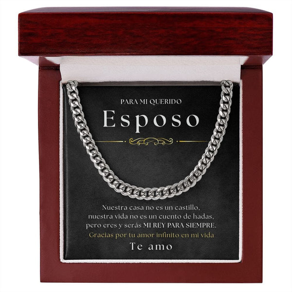 Regalo Para Esposo | Para El Amor De Mi Vida | Cadena de eslabones cubanos