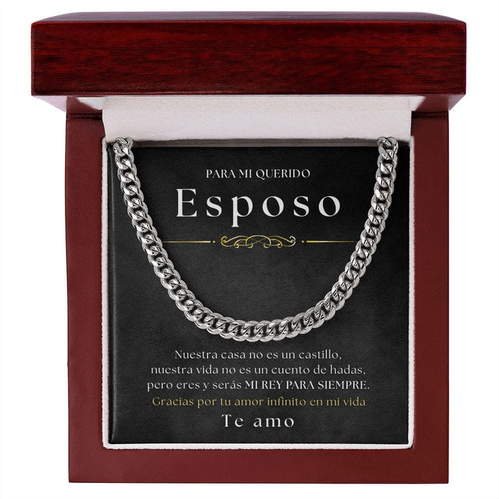 Regalo Para Esposo | Para El Amor De Mi Vida | Cadena de eslabones cubanos