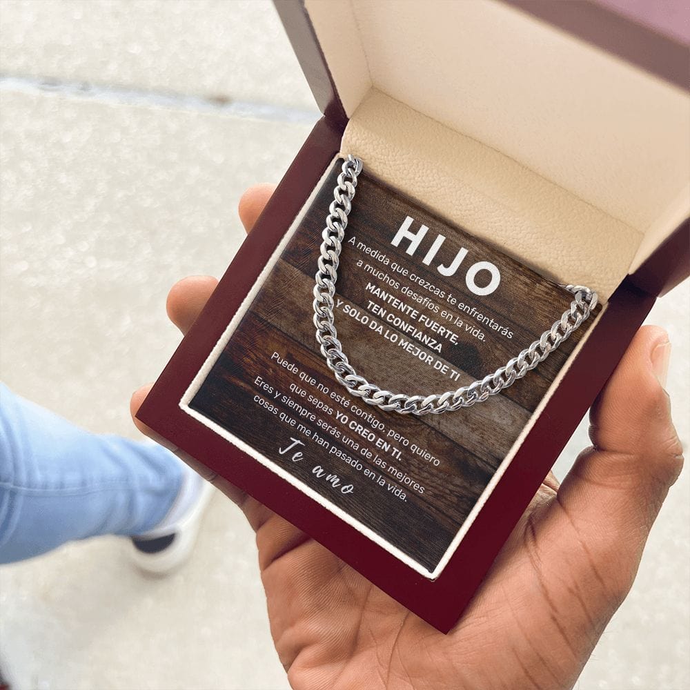 Regalo para Hijo | Mi Orgullo | Cadena de Eslabones Cubanos