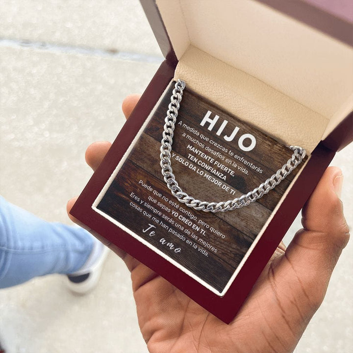 Regalo para Hijo | Mi Orgullo | Cadena de Eslabones Cubanos