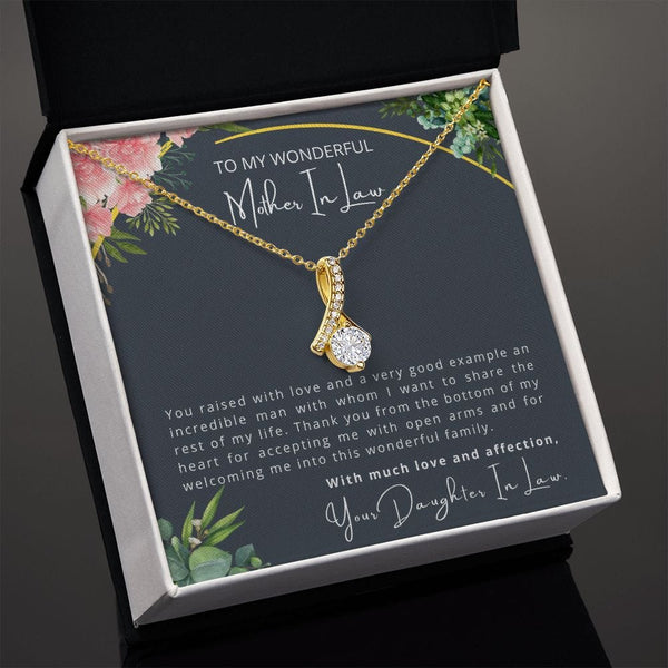 To My Wonderful Mother In Law - You Raised With Love - Alluring Beauty Necklace