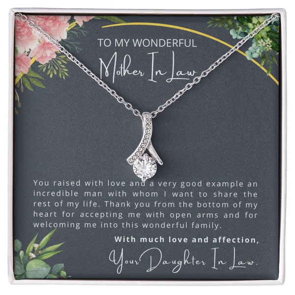To My Wonderful Mother In Law - You Raised With Love - Alluring Beauty Necklace