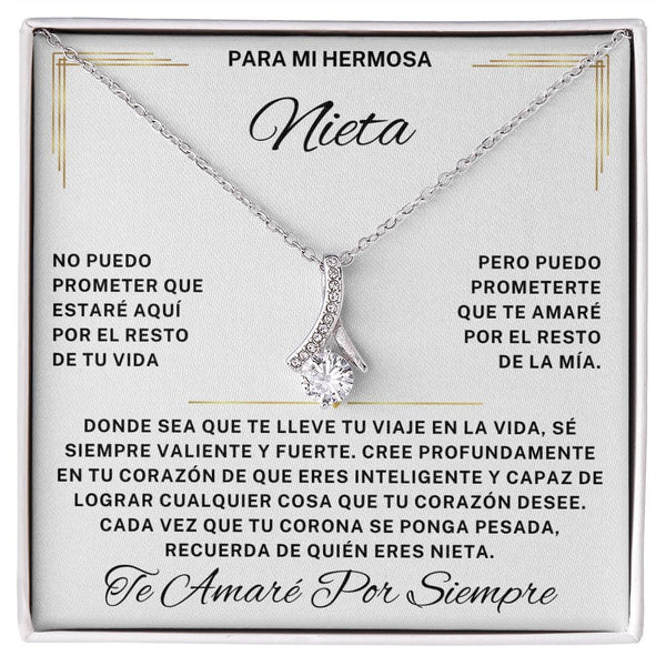 Regalo Para Nieta | Eres increíble y capaz | Collar Alluring Beauty (Personalizable)