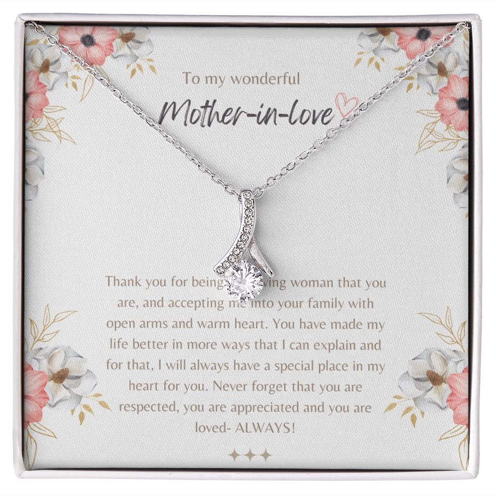 To My Wonderful Mother In Love - Thank You For Being The Loving Woman - Alluring Beauty Necklace