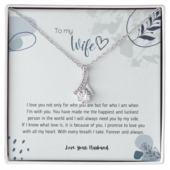 To My Wife - I Love You Not Only For Who You Are - Alluring Beauty Necklace