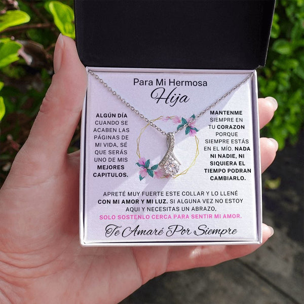 Regalo Para Nieta /Hija/ Hijastra/ Sobrina | Por siempre contigo | Alluring Beauty Necklace (Personalizable)