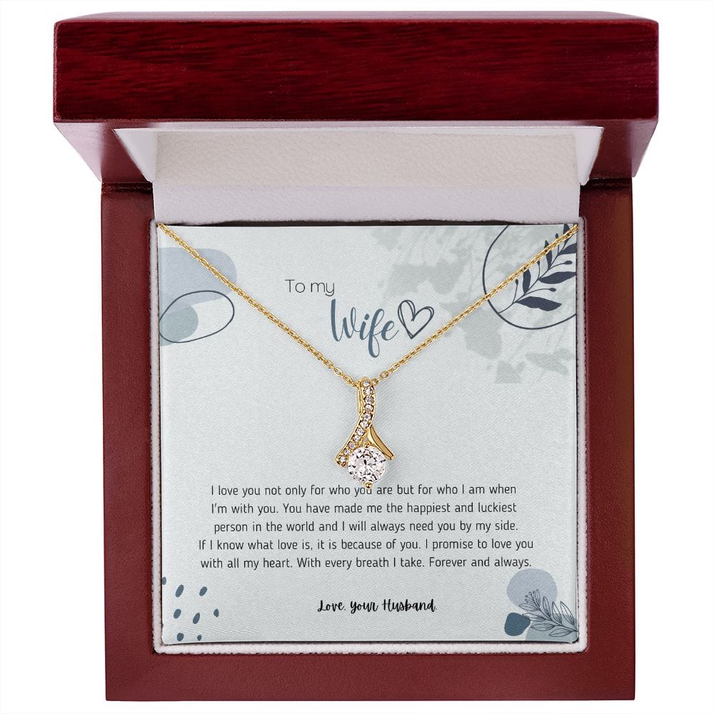 To My Wife - I Love You Not Only For Who You Are - Alluring Beauty Necklace
