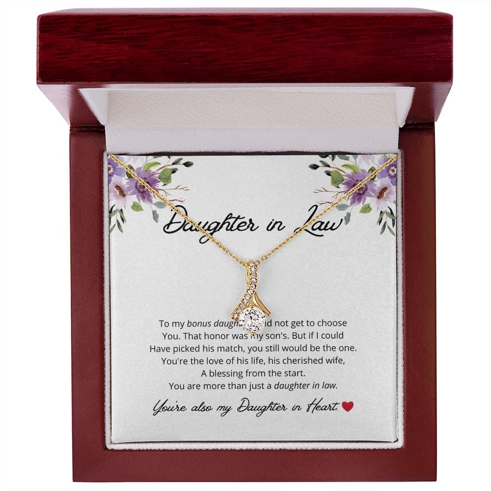 Daughter In Law - To My Bonus Daughter - Alluring Beauty Necklace