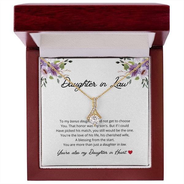 Daughter In Law - To My Bonus Daughter - Alluring Beauty Necklace