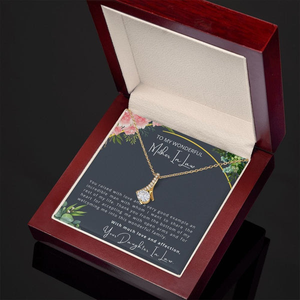 To My Wonderful Mother In Law - You Raised With Love - Alluring Beauty Necklace