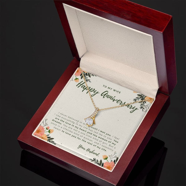 To My Wife - Happy Anniversary - I Never Believed In Magic - Alluring Beauty Necklace