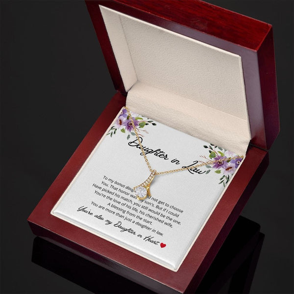 Daughter In Law - To My Bonus Daughter - Alluring Beauty Necklace