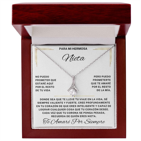 Regalo Para Nieta | Eres increíble y capaz | Collar Alluring Beauty (Personalizable)