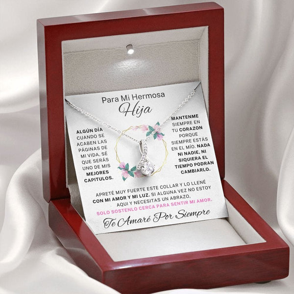 Regalo Para Nieta /Hija/ Hijastra/ Sobrina | Por siempre contigo | Alluring Beauty Necklace (Personalizable)