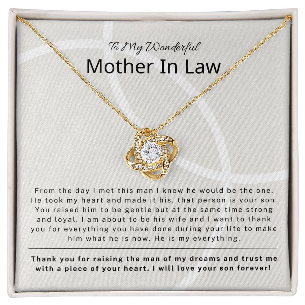 To My Wonderful Mother In Law - From The Day I Met This Man - Love Knot Necklace