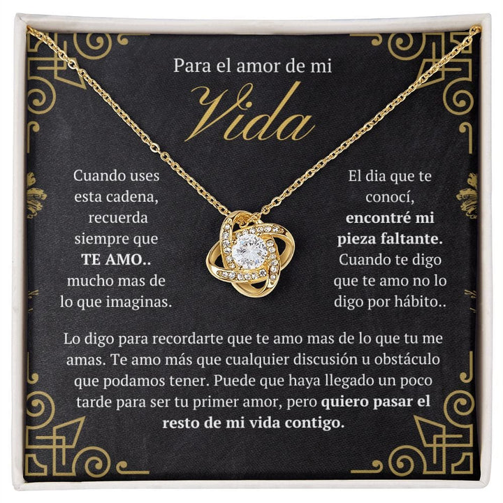 Regalo Para Novia/Esposa | El Amor De Mi Vida | Collar Nudo de amor