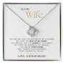 To My Wife - The Beat Of My Heart - Love Knot Necklace