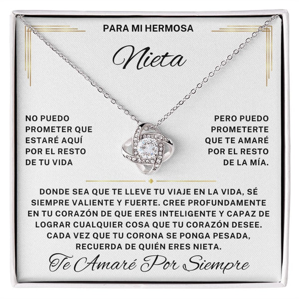 Regalo Para Nieta | Siempre Te Amaré |  Collar Love Knot (Personalizable)