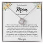 To My Beautiful Mom - On My Wedding Day - Love Knot Necklace