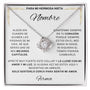 Regalo Para Nieta | Siente mi amor | Collar Nudo de Vesta