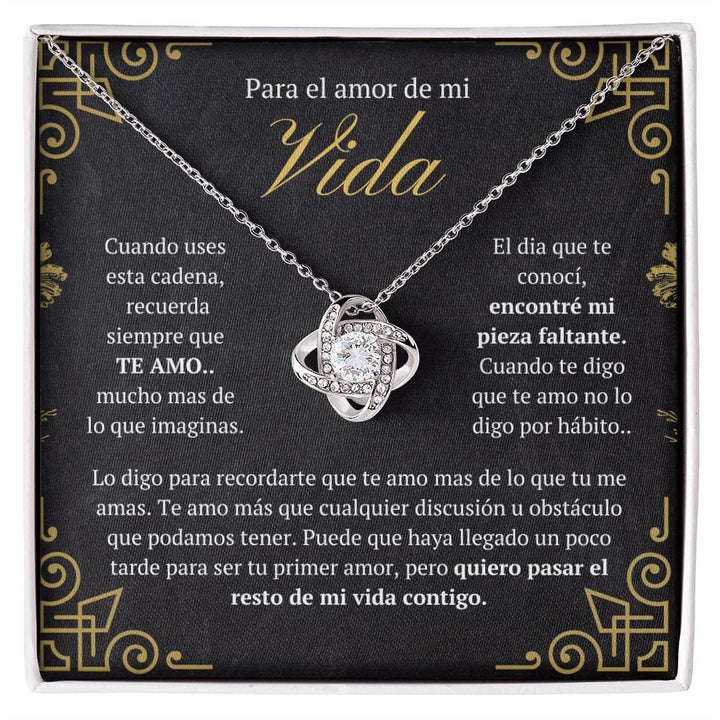 Regalo Para Novia/Esposa | El Amor De Mi Vida | Collar Nudo de amor