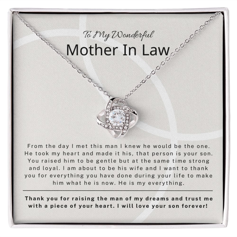 To My Wonderful Mother In Law - From The Day I Met This Man - Love Knot Necklace