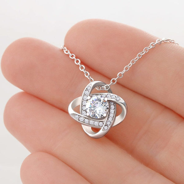 To My Beautiful Daughter - Someday When The Pages Of My Life - Love Knot Necklace