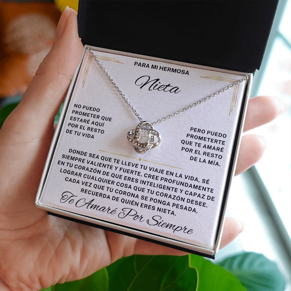 Regalo Para Nieta | Siempre Te Amaré |  Collar Love Knot (Personalizable)