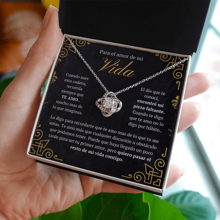 Regalo Para Novia/Esposa | El Amor De Mi Vida | Collar Nudo de amor
