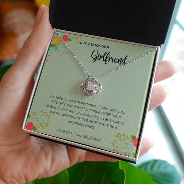 To My Girlfriend - I've Fallen In Love Many Times - Love Knot Necklace