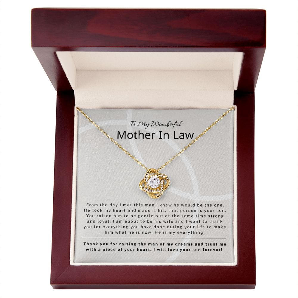 To My Wonderful Mother In Law - From The Day I Met This Man - Love Knot Necklace