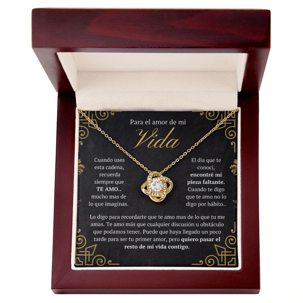 Regalo Para Novia/Esposa | El Amor De Mi Vida | Collar Nudo de amor