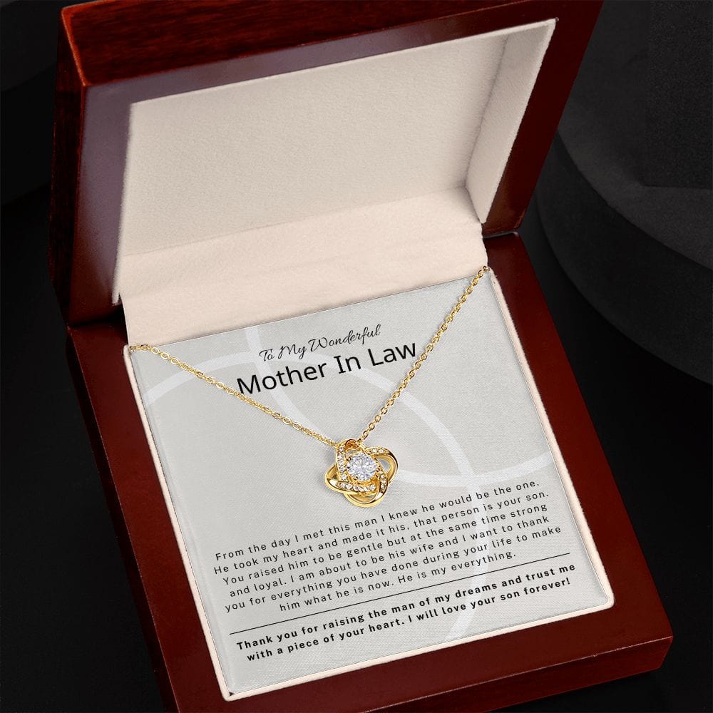 To My Wonderful Mother In Law - From The Day I Met This Man - Love Knot Necklace