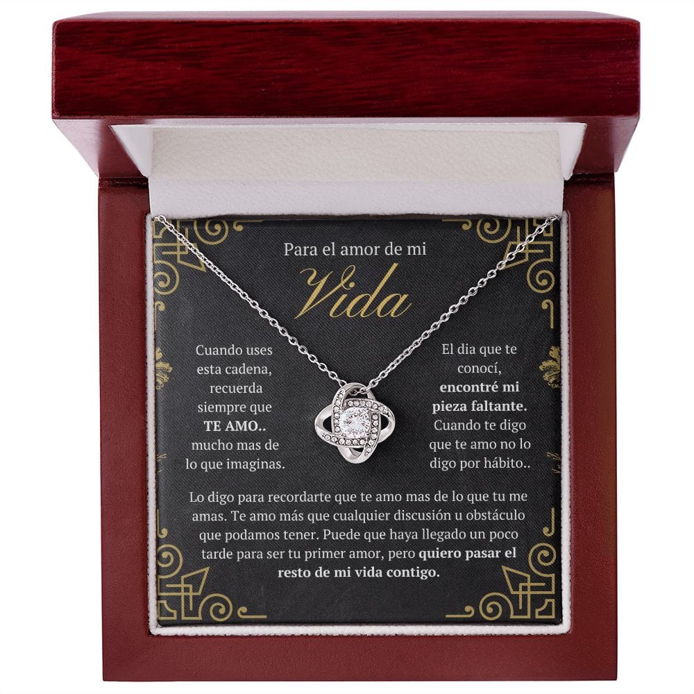 Regalo Para Novia/Esposa | El Amor De Mi Vida | Collar Nudo de amor