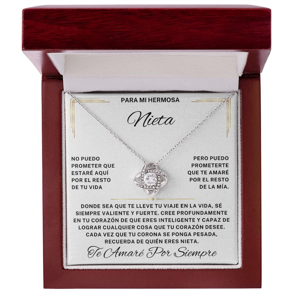 Regalo Para Nieta | Siempre Te Amaré |  Collar Love Knot (Personalizable)