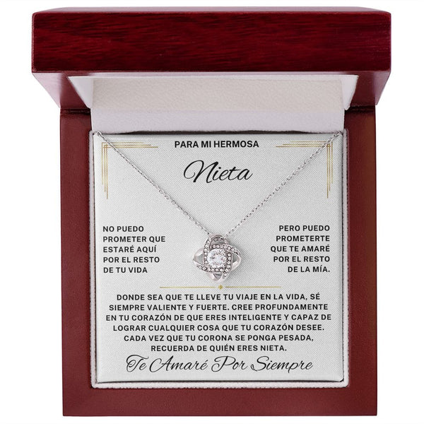 Regalo Para Nieta | Siempre Te Amaré |  Collar Love Knot (Personalizable)