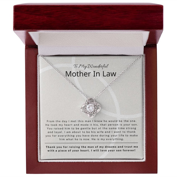 To My Wonderful Mother In Law - From The Day I Met This Man - Love Knot Necklace