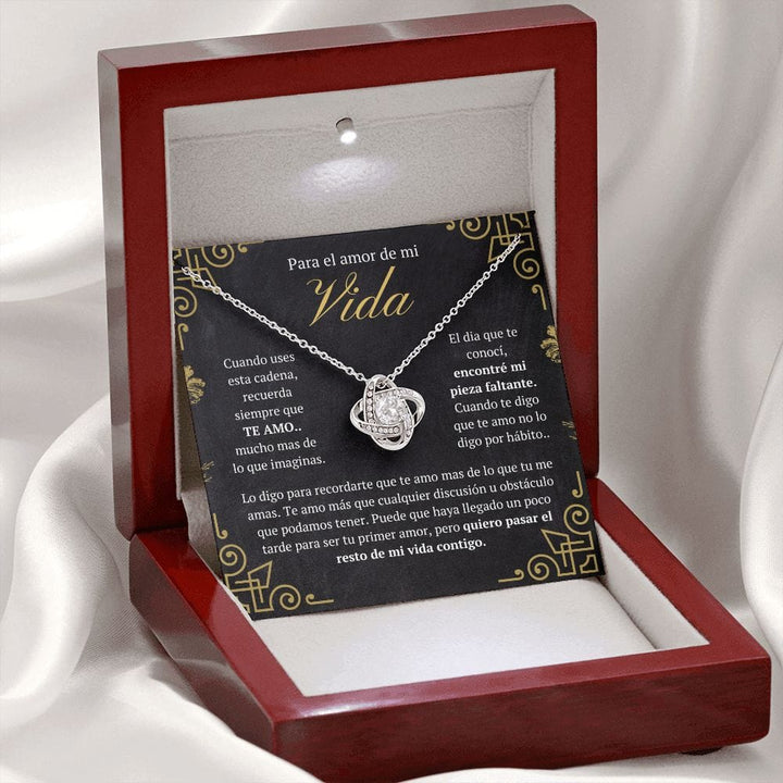 Regalo Para Novia/Esposa | El Amor De Mi Vida | Collar Nudo de amor