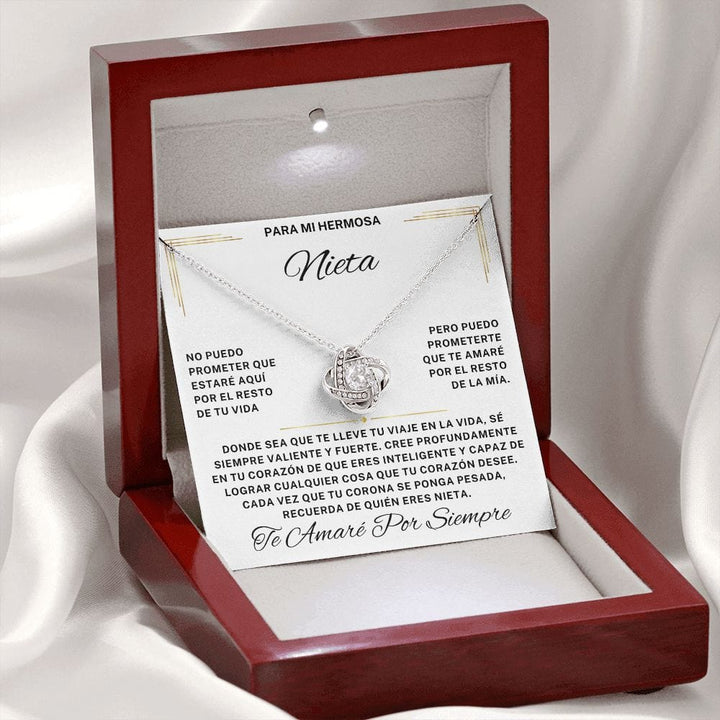 Regalo Para Nieta | Siempre Te Amaré |  Collar Love Knot (Personalizable)
